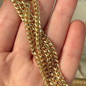 18k GP 21” Curb Chain Necklace